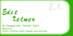 edit kelner business card